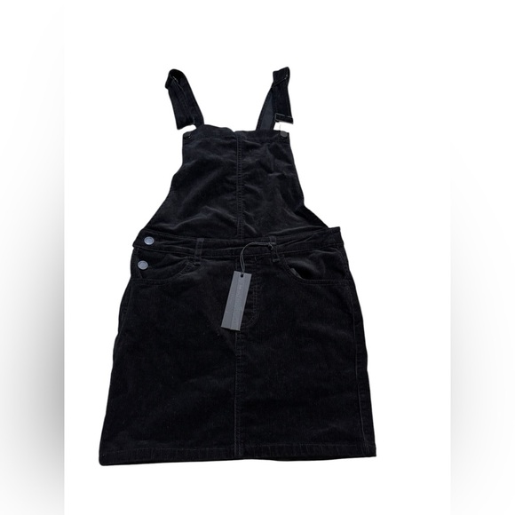 🖤✨ C’EST TOI Black Denim Overall Dress Size M NWT ✨🖤 - Picture 2 of 6